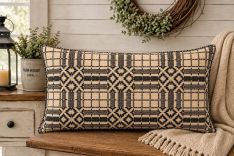 NORMANDY BLACK/TAN PILLOW SHAM 20X30 *NEW*